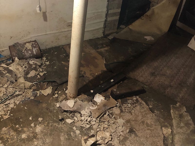 Water damage removal